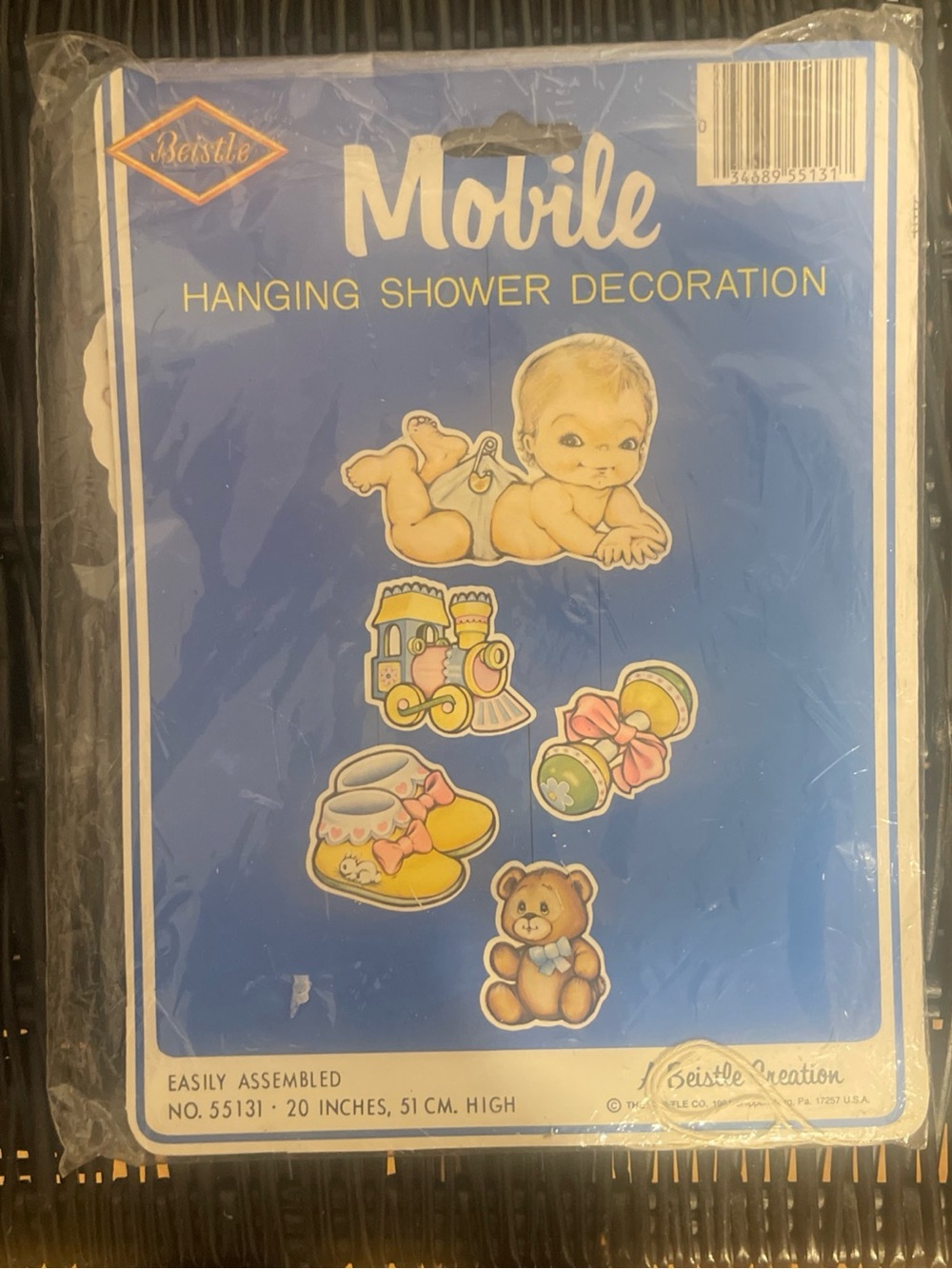 Beistle Baby Mobile Hanging Shower Decoration - Blue